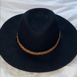 Black Wool Vagabond/ Floppy Hat